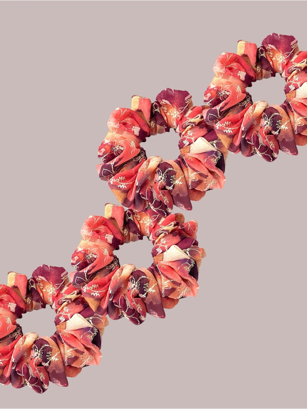Floral Patterned Scrunchie Set - Picture 5 of 9